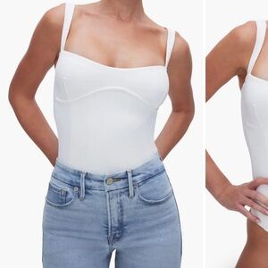 Brand new with tags, never worn Good American white bodysuit